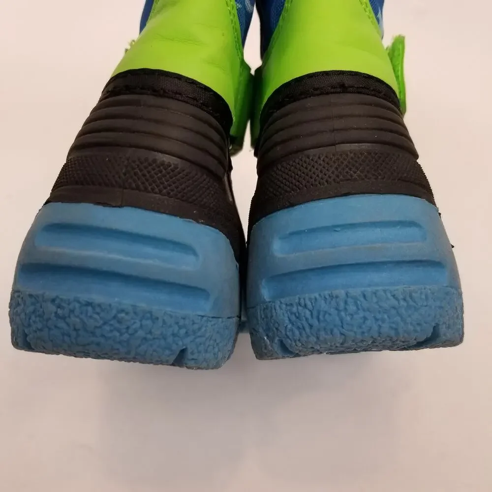 Hatley Little Boys Kids Dragon Snow Winer Rain Boots Blue Green Black Size 7